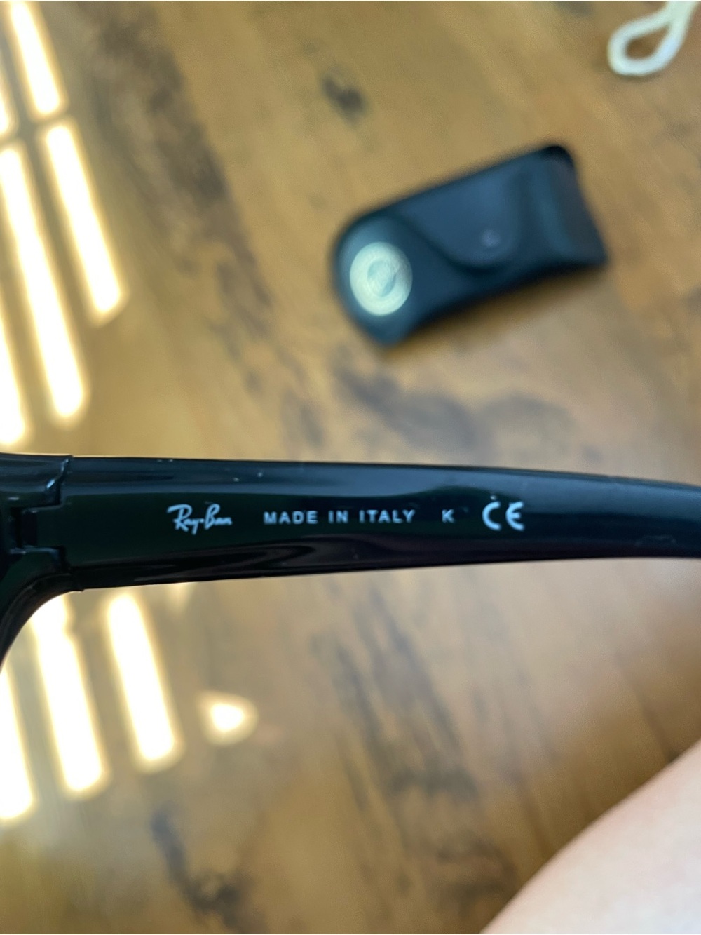 Ray-Ban Black Gloss Wrap Sunglasses with Black Case - Picture 5 of 6